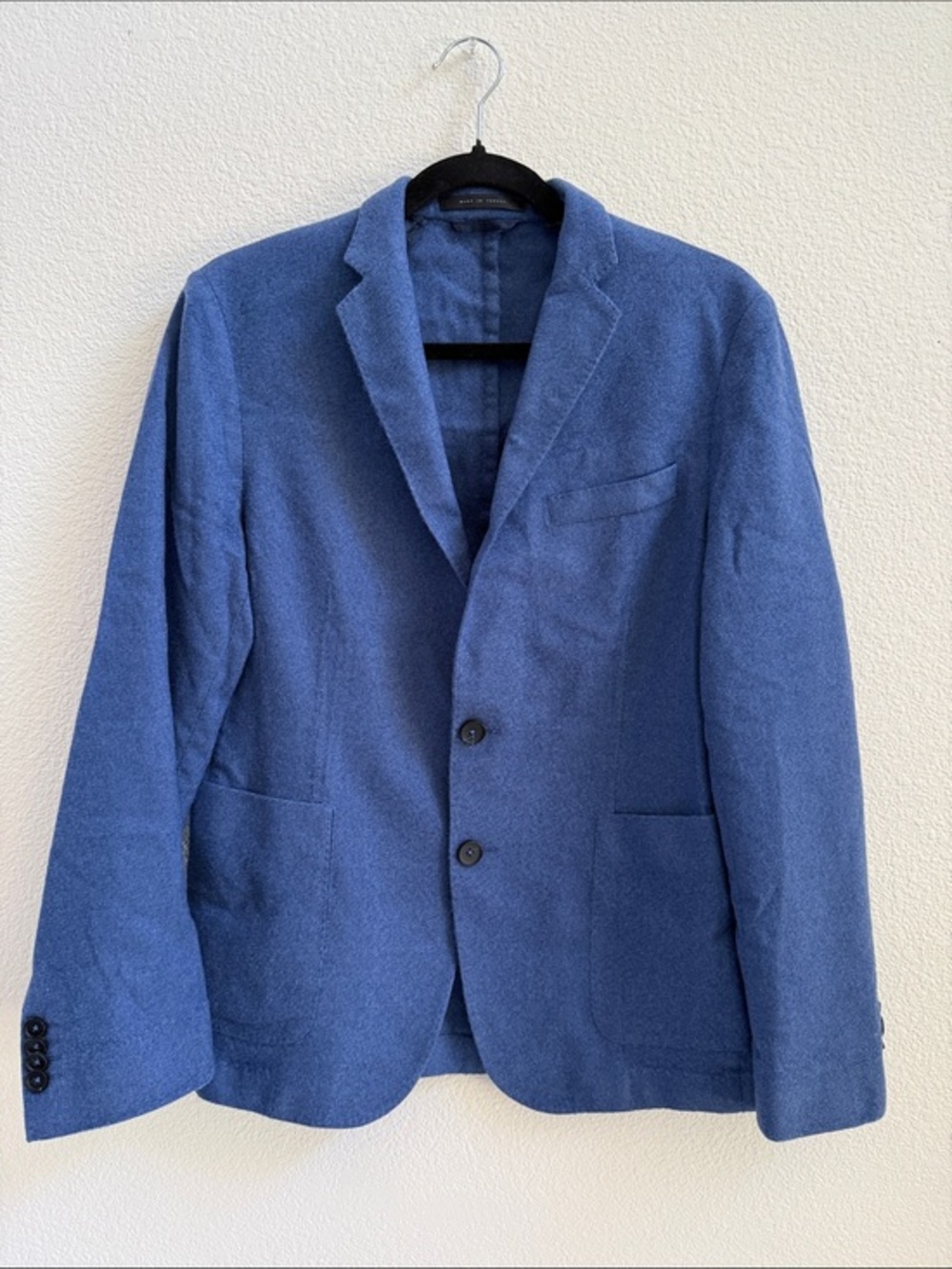 Hugo Boss Mens Blazer 38R Blue Virgin Wool Sport Coat Classic Fit Jacket
